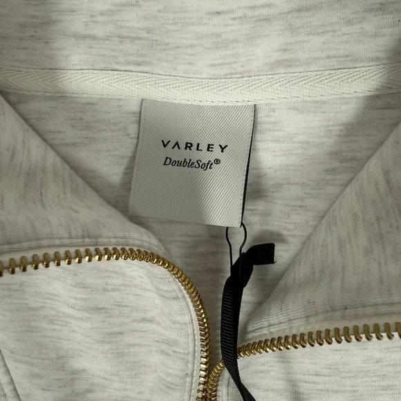 Varley Magnolia Half Zip Tank 2.0 Women Large Ivory Marl DoubleSoft New - Picture 7 of 11